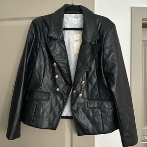 Anthropologie Leather Blazer